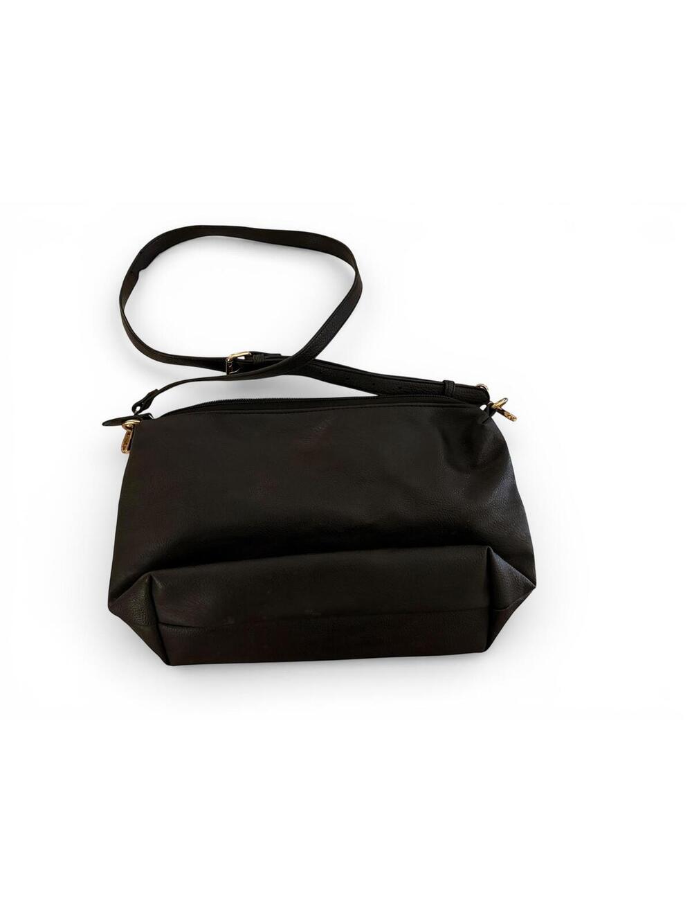 ili Genuine Leather Black Crossbody Bag